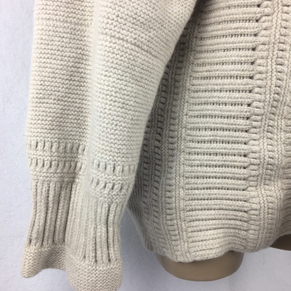 Lafayette 148 Wool & Cashmere Blend Tan Knit Open Front Cardigan M/L - Picture 3 of 7